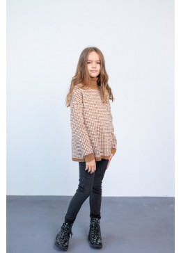 TopHat коричневий светр оверсайз для дівчинки